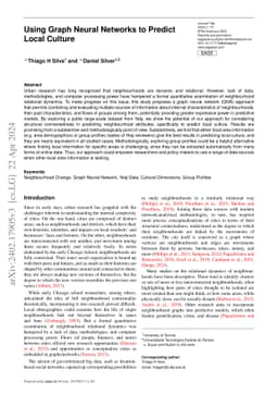 Using Graph Neural Networks to Predict Local Culture