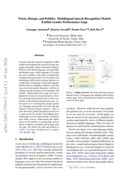 Twists, Humps, and Pebbles: Multilingual Speech Recognition Models
  Exhibit Gender Performance Gaps