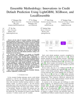 Ensemble Methodology:Innovations in Credit Default Prediction Using
  LightGBM, XGBoost, and LocalEnsemble