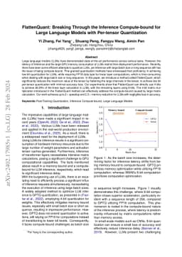 FlattenQuant: Breaking Through the Inference Compute-bound for Large
  Language Models with Per-tensor Quantization