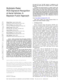 Multistatic-Radar RCS-Signature Recognition of Aerial Vehicles: A
  Bayesian Fusion Approach