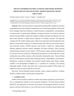 Physics-Informed Machine Learning for Seismic Response Prediction OF
  Nonlinear Steel Moment Resisting Frame Structures