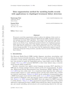 Data augmentation method for modeling health records with applications
  to clopidogrel treatment failure detection