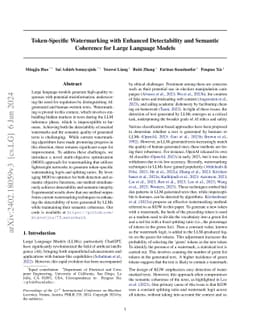 Token-Specific Watermarking with Enhanced Detectability and Semantic
  Coherence for Large Language Models