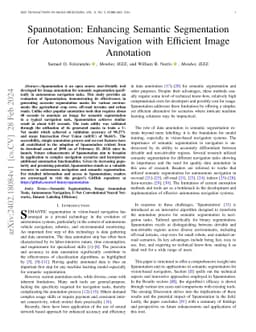 Spannotation: Enhancing Semantic Segmentation for Autonomous Navigation
  with Efficient Image Annotation