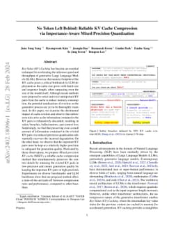 No Token Left Behind: Reliable KV Cache Compression via Importance-Aware
  Mixed Precision Quantization