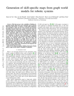Generation of skill-specific maps from graph world models for robotic
  systems