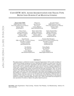 ConvDTW-ACS: Audio Segmentation for Track Type Detection During Car
  Manufacturing