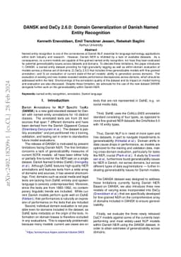 DANSK and DaCy 2.6.0: Domain Generalization of Danish Named Entity
  Recognition