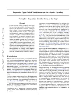 Improving Open-Ended Text Generation via Adaptive Decoding