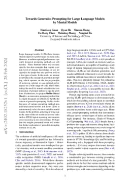 Towards Generalist Prompting for Large Language Models by Mental Models