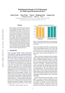 Rethinking the Bounds of LLM Reasoning: Are Multi-Agent Discussions the
  Key?