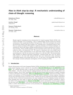 How to think step-by-step: A mechanistic understanding of
  chain-of-thought reasoning
