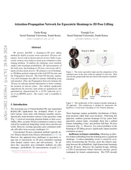Attention-Propagation Network for Egocentric Heatmap to 3D Pose Lifting