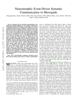 Neuromorphic Event-Driven Semantic Communication in Microgrids