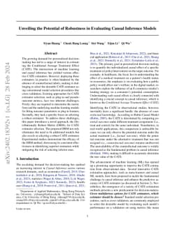 Unveiling the Potential of Robustness in Evaluating Causal Inference
  Models