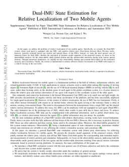 Dual-IMU State Estimation for Relative Localization of Two Mobile Agents