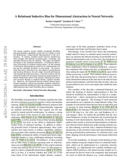 A Relational Inductive Bias for Dimensional Abstraction in Neural
  Networks