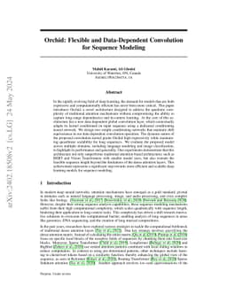 Orchid: Flexible and Data-Dependent Convolution for Sequence Modeling