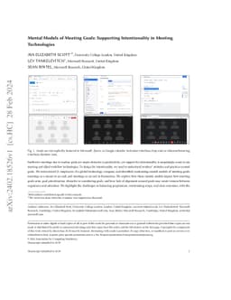 Mental Models of Meeting Goals: Supporting Intentionality in Meeting
  Technologies