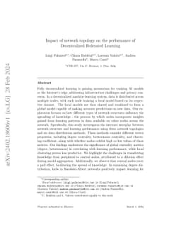 Impact of network topology on the performance of Decentralized Federated
  Learning