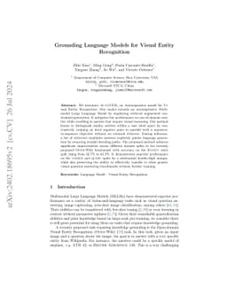 Grounding Language Models for Visual Entity Recognition