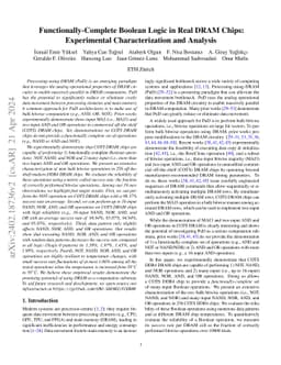 Functionally-Complete Boolean Logic in Real DRAM Chips: Experimental
  Characterization and Analysis