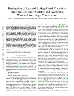 Exploration of Learned Lifting-Based Transform Structures for Fully
  Scalable and Accessible Wavelet-Like Image Compression