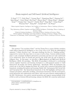 Brain-inspired and Self-based Artificial Intelligence