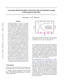 Uncertainty-Based Extensible Codebook for Discrete Federated Learning in
  Heterogeneous Data Silos