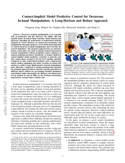 Contact-Implicit Model Predictive Control for Dexterous In-hand
  Manipulation: A Long-Horizon and Robust Approach