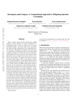 Decompose-and-Compose: A Compositional Approach to Mitigating Spurious
  Correlation