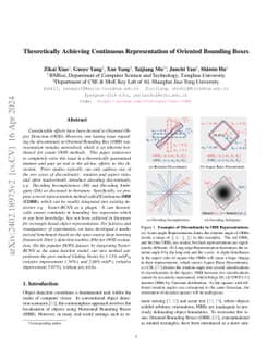 Theoretically Achieving Continuous Representation of Oriented Bounding
  Boxes