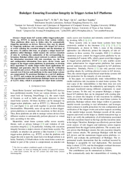 Ruledger: Ensuring Execution Integrity in Trigger-Action IoT Platforms