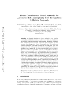 Graph Convolutional Neural Networks for Automated Echocardiography View
  Recognition: A Holistic Approach