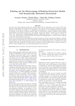 Pointing out the Shortcomings of Relation Extraction Models with
  Semantically Motivated Adversarials