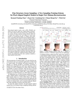 Fine Structure-Aware Sampling: A New Sampling Training Scheme for
  Pixel-Aligned Implicit Models in Single-View Human Reconstruction