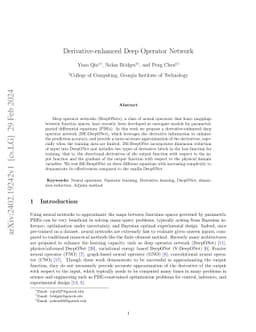 Derivative-enhanced Deep Operator Network