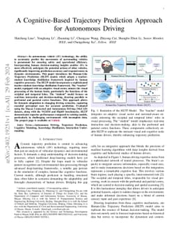 A Cognitive-Based Trajectory Prediction Approach for Autonomous Driving