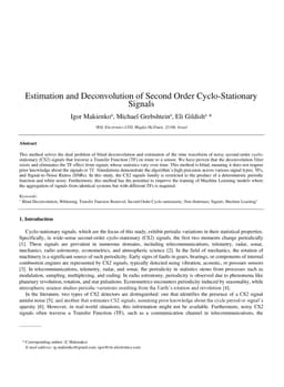 Estimation and Deconvolution of Second Order Cyclostationary Signals