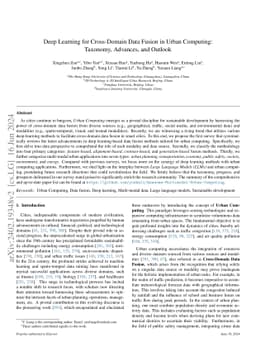 Deep Learning for Cross-Domain Data Fusion in Urban Computing: Taxonomy,
  Advances, and Outlook