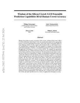 Wisdom of the Silicon Crowd: LLM Ensemble Prediction Capabilities Rival
  Human Crowd Accuracy