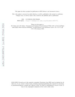 Navigation and Control of Unconventional VTOL UAVs in Forward-Flight
  with Explicit Wind Velocity Estimation