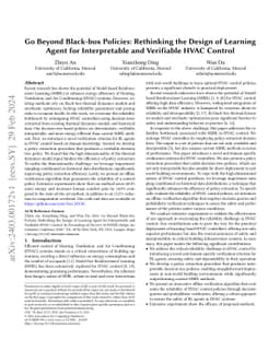 Go Beyond Black-box Policies: Rethinking the Design of Learning Agent
  for Interpretable and Verifiable HVAC Control