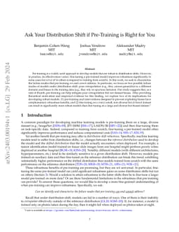 Ask Your Distribution Shift if Pre-Training is Right for You