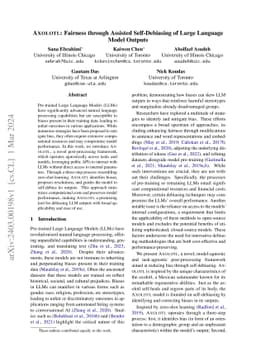 AXOLOTL: Fairness through Assisted Self-Debiasing of Large Language
  Model Outputs