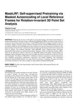 MaskLRF: Self-supervised Pretraining via Masked Autoencoding of Local
  Reference Frames for Rotation-invariant 3D Point Set Analysis