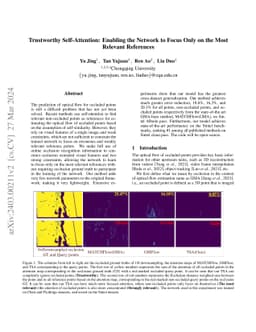Trustworthy Self-Attention: Enabling the Network to Focus Only on the
  Most Relevant References