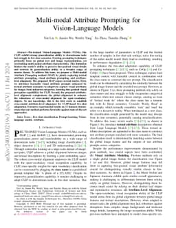 Multi-modal Attribute Prompting for Vision-Language Models