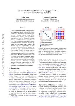 A Semantic Distance Metric Learning approach for Lexical Semantic Change
  Detection